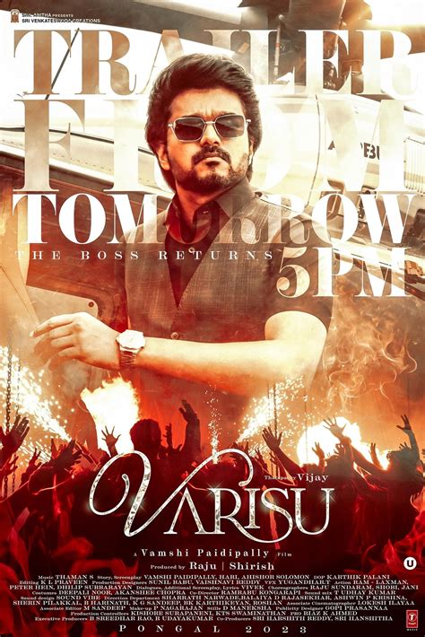 Official Thalapathy Vijay Starrer Varisu Trailer Release Date And