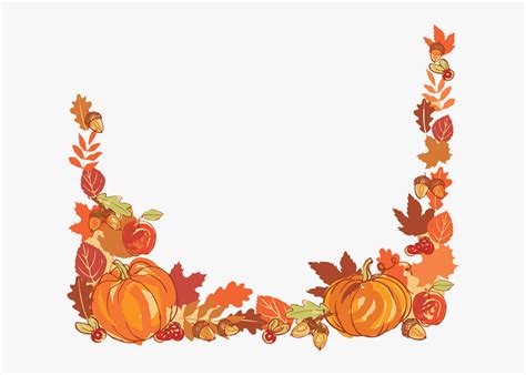 Pumpkins Clipart Floral - Transparent Background Pumpkin Border Clipart , Free Transparent ...