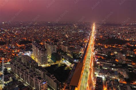 Bangalore Nightscape Electronic City Elevated Highway Night View