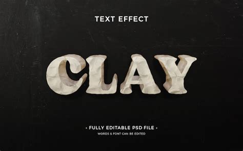 Premium PSD Clay Text Effect