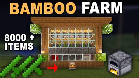 How To Make Bamboo Farm As Fuel In Minecraft Youtube