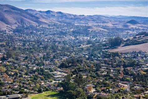 View Towards Downtown San Luis Obispo, California Stock Photo - Image ...