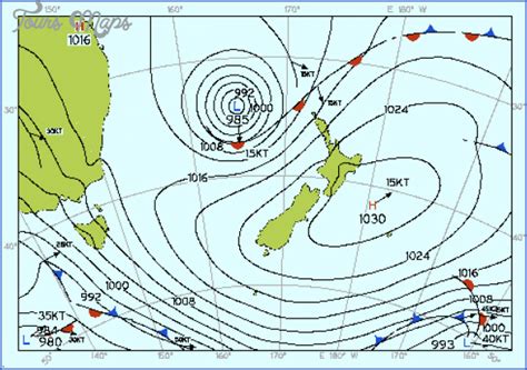 New Zealand Weather Map - ToursMaps.com