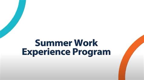 Job One S Summer Work Experience Program YouTube