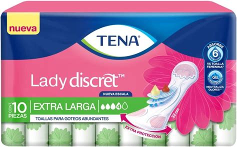 Tena Lady Discret Extra Larga Toallas Para Incontinencia Piezas