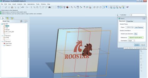 Using A Reference Image In Pro E And Creo Elements To Create A Logo Or