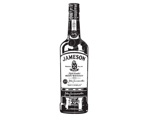 Jameson Whiskey Bottle Alcohol Svg Cut File