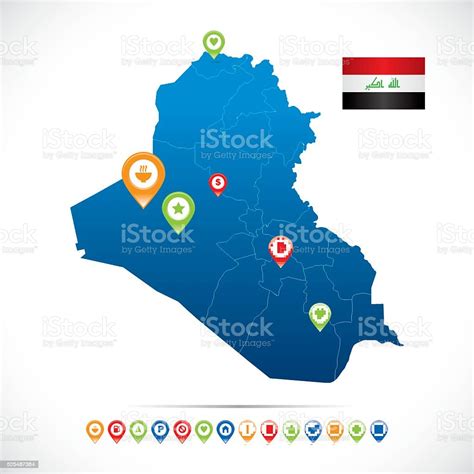 Iraq Vector Map向量圖形及更多中東文化圖片 中東文化 亞洲 亞洲西部 Istock