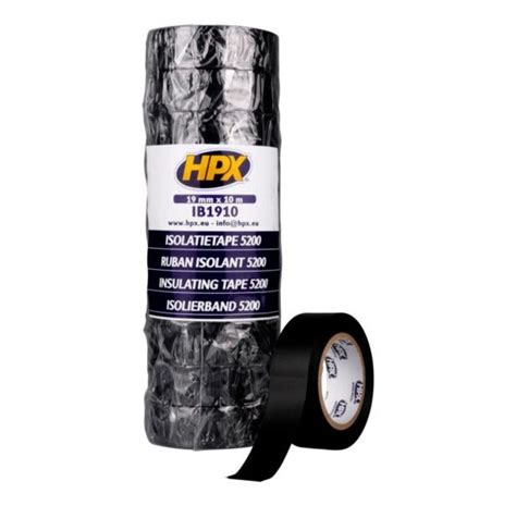 Hpx Pvc Isolatietape Mm X Meter Zwart Ib Hevutools Nl