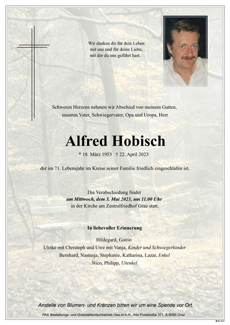 Parte F R Alfred Hobisch Pax Requiem