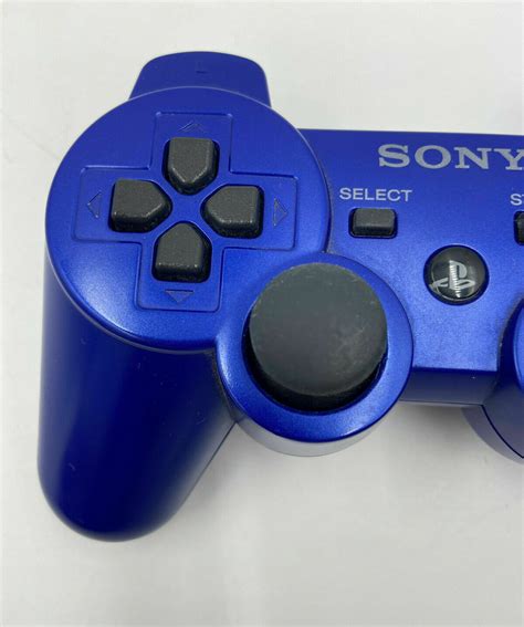 Genuine Metalic Blue Ps3 Wireless Controller Playstation 3 Tested 100