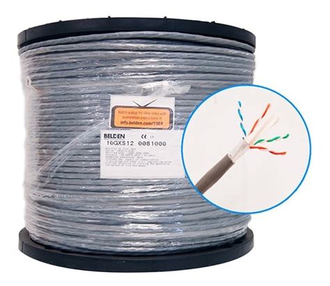 Bobina De Cable 305 Mts Utp Belden Cat6a Uso Gris Cobre Mercado Libre