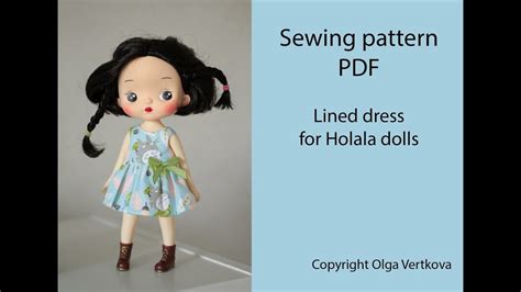 Simple lined dress for Holala Xiaomi monst Bokka MZZM dolls Платье