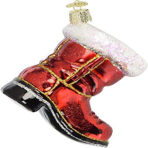 Old World Christmas 32060 Glass Blown Santa Boot Ornament Oriental