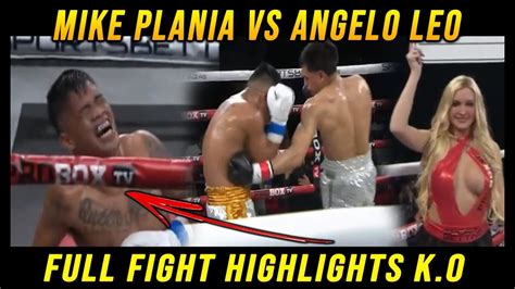 Pinoy Bagsak Sa Isang Liver Shot Plania Vs Angelo Leo Fight Highlights