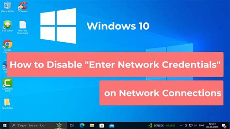 How To Disable Enter Network Credentials On Network Connections In