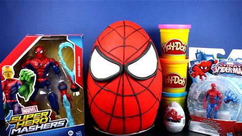 New BIG SPIDERMAN Surprise Egg Play Doh Toy YouTube