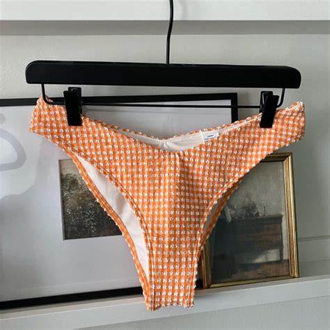 Abercrombie And Fitch Swim Nwt Abercrombie Fitch Seersucker Tall Side High Leg Cheeky Bikini