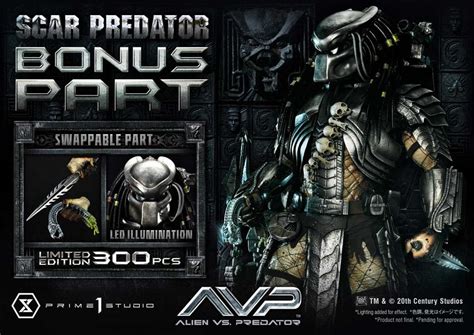 Prime Studio Scar Predator Deluxe Bonus Version The Alien Vs