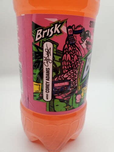 New Liter Brisk Strawberry Melon Iced Tea Corey Adams Artist Label