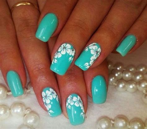 Cute Summer Nails Designs Ideas 40 Flower Nails Turquoise Nails