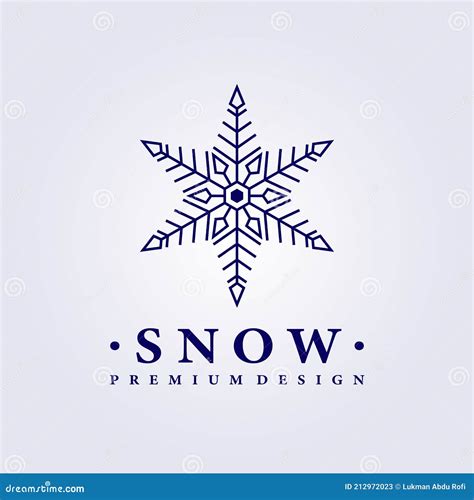 Snow Logo Vector Illustration Design Simple Icons Symbol Snow Cold