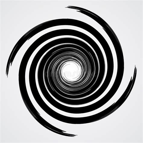 C Rculo Espiral Negro Del Remolino Ilustraci N Del Vector Ilustraci N