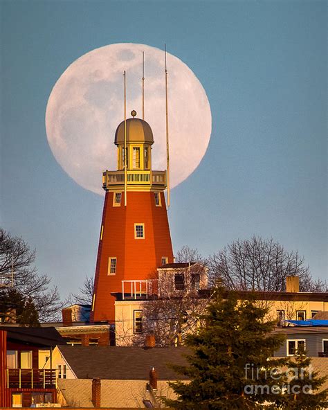 Moon Behind the Portland Observatory Photograph by Benjamin Williamson ...