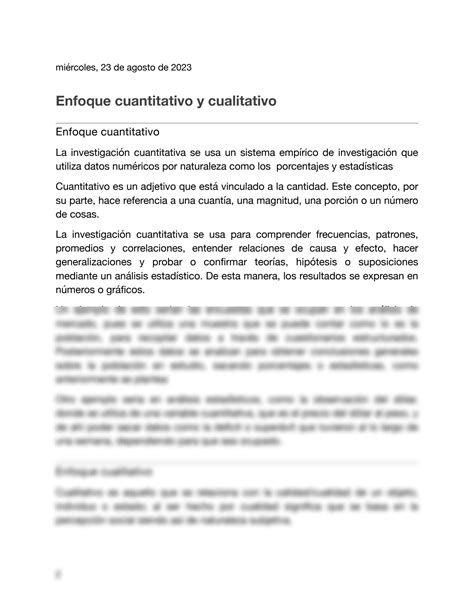 SOLUTION Enfoque Cuantitativo Y Cualitativo Diferencias Studypool