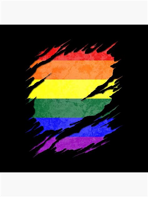 Lgbtq Pride Flag Ripped Reveal Art Print By Valador Redbubble