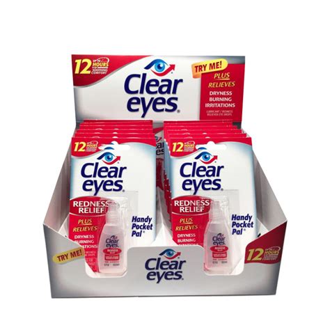 Clear Eyes Eye Drops - 12 pack - IAI Corporation - Wholesale Glass Pipes & Smoking Accessories