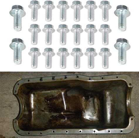 22 Pcs Oil Pan Bolt Kit Fit For Chevy And Ford Small Block V8 Sbc 265 283 305 327