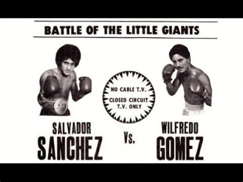 Salvador Sanchez vs Wilfredo Gomez CLASSIC Review (special edition ...