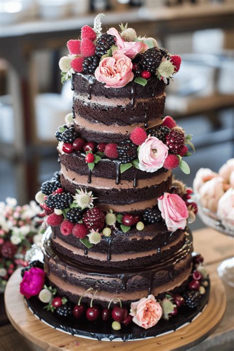 35 Creative Naked Wedding Cake Ideas You Will Love Confetti Roses