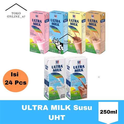 Jual ULTRA MILK Susu UHT 250 Ml X 24 Pcs 1 Karton Shopee Indonesia