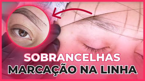 Marcação na linha em design de sobrancelhas assimétricas YouTube