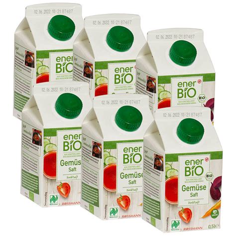 enerBiO Gemüsesaft Bio Gemüsesaft 6 x 0 5 l office discount