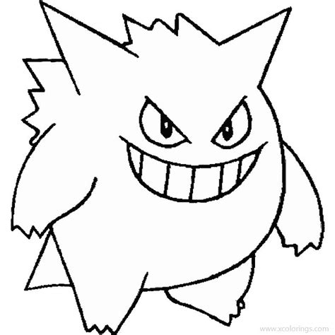 Gengar Pokemon Coloring Page Printable