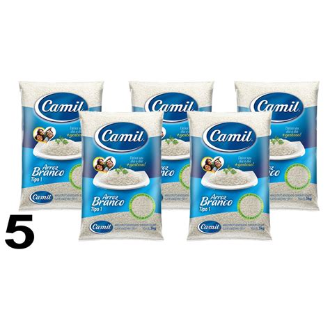 Arroz Agulhinha Tipo Camil Kg Tetsu Alimentos Shopee Brasil