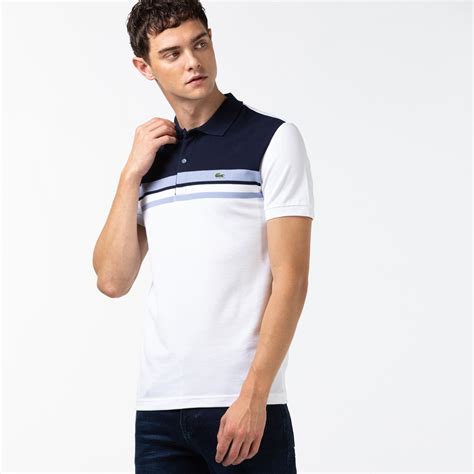 Lacoste Erkek Slim Fit Blok Desenli Beyaz Polo 3 S PH0055 Occasion