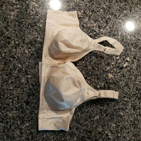 Bali Bra Style 3820 Size 38b Double Support Satin Wirefree Unpadded