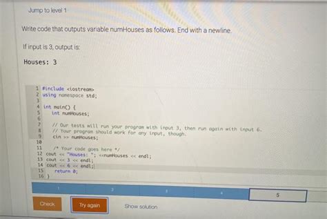 Solved Jump To Level 1 Write Code That Outputs Variable Chegg