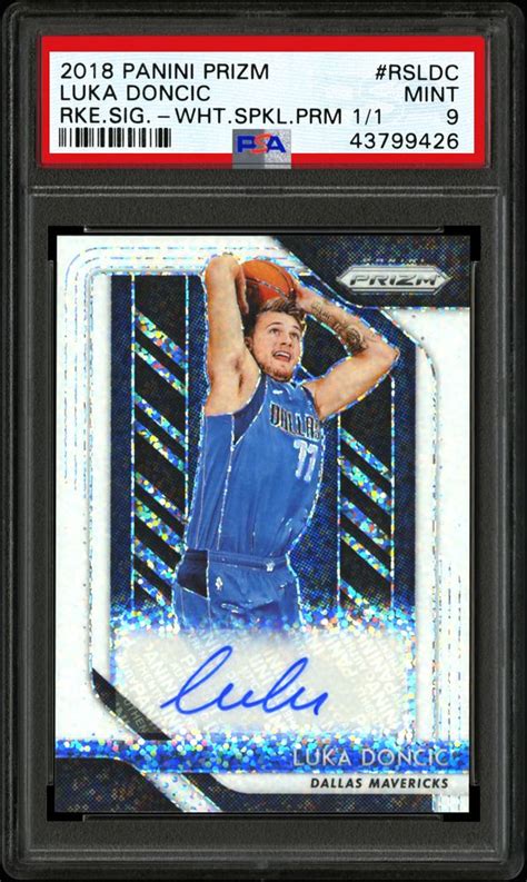 2018 Panini Prizm Rookie Signatures Luka Doncic White Sparkle Prizm 11