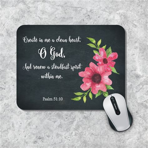 Bible Verse Mousepad Quote Mouse Pad Chalkboard Mousepad Etsy