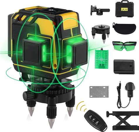 D Laser Level With Target Plate Elikliv X Green Beam Lines