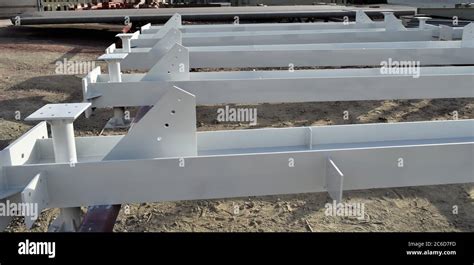 Steel Structural Column And Beams Stock Photo Alamy