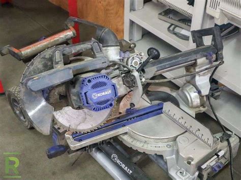 Kobalt 0358938 10 Compound Sliding Miter Saw On Stand Roller Auctions