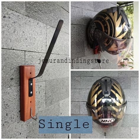 Jual Gantungan Helm Dinding Single Shopee Indonesia