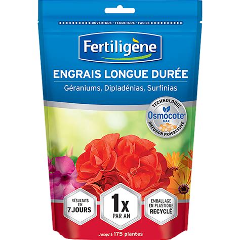 Fertiligène Engrais longue durée Osmocote Max géraniums dipladénias