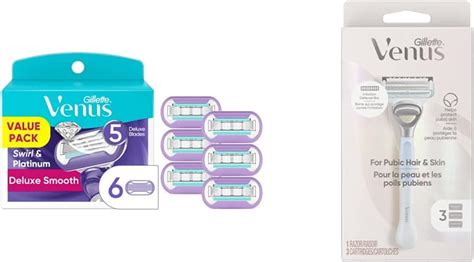 Gillette Venus Swirl Extra Smooth Razor Refills 6 Count Venus For